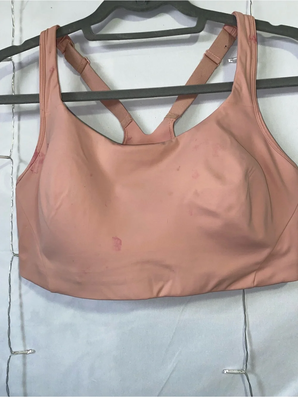 lululemon athletica Dusty Rose Adjustable-Strap Racerback Sports Bra